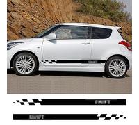 IBLUON Swift Auto Door Side Decals Stickers,for Suzuki Swift Cars Skirt Stripes Captivating Car Vinyl Sport Body Decor
