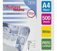 IBM A4 All Business Volume Paper 80gsm White 500 Sheets Inkjet Laser Copier
