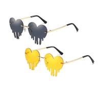 IBMLOMM Sunglasses, Sunglasses for Women, Rimless Heart Shaped Sunglasses - Whimsical and Funny Women's Fashion Accessory Sunglasses Rave, Sunglasses Heart, Party Glasses Photo Props