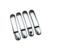 IBNA Auto Outer Door Handle for Nissan for March for Micra K12 for Tiida C11 2003 2004 2005 2006-2010 Car Door Handle Covers Trim Accessories(Silver no Button)