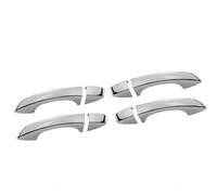 IBNA Auto Outer Door Handle for VW for Golf 6 MK6 2009 2010 2011 2012 2013 Car Door Handle Cover Trim Sticker Accessories(Silver 0 Button)