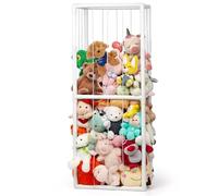 Ibnotuiy Stuffed Animal Zoo Storage Stuffed Animal Holder PVC Plush Storage Organizer Shelf with Elastic Band for Nursery Play Room Bedroom