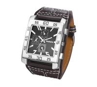Ibohevo Square Leather Punk Watch: Men Black Vintage Analog Quartz Rectangular Big Face Rock Motorcycle Wrist Watches