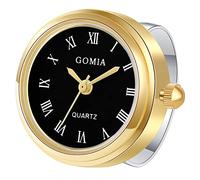 Ibohevo Unisex Finger Ring Watch: Women Men Round Dial 4 Pack Quartz Watch Rings Novelty Ring Watches Set Waterproof Unisex Roman Numerals Finger Watch