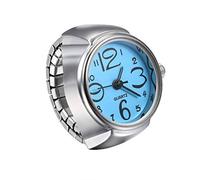 Ibohevo Women Finger Watch Rings: Ladies 8Pcs Vintage Waterproof Men Finger Ring Clock Set Analog Arabic Numerals Dial Novelty Quartz Watches with Elastic Band