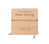 Iborov Morse Code Bracelet for Women - Inspirational Codes Adjustable Morse Bracelets Charm Jewelry Birthday Gifts, Best Friend Friendship Gift, M, Copper, no gemstone