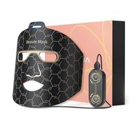 IBORRIA Led Face Mask Light Therapy, Near infrared Red Light Therapy for Face, Flexible Silicone Light Therapy Mask, Red Light Therapy Mask for at Home Face Masks Skincare (Stylish Black)
