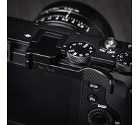 Iborrys Thumb Up Grip ， Compatible with Sony DSC- RX1RM3 RX1R III Camera, Hot Shoe Thumb Rest Support Grip ，Original All-Aluminum Retro Diamond Engraving Technology | Foldable Design (BlackA)