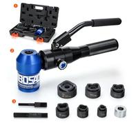 IBOSAD Hydraulic Knockout Hole Punch Driver Kit 1/2 to 2 inch Electrical Conduit Hole Cutter Set KO Tool Kit Metal Sheet Puncher