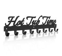 IBosins Towel Rack for Hot Tub Bathroom Towel Holder with 8 Hooks Towel Hanger Wall Mounted for Robes, Clothes, Towels - Hot Tub Accessories Outdoor