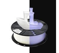 iBOSS Luminous PL Filament 1.75mm, Glow in the Dark, Bright White, Dimensional Accuracy: ±0.02mm, 3D Printing Filament, 1kg (2.2lbs), 1 Spool, Suitable for Most FDM Printers