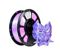 iBOSS PL Filament 1.75 mm, Glossy Two-Tone 3D Printer Material, Spool of +/- 0.02 mm, 1 kg (2.2 lbs), Suitable for Most FDM Printers, Silk Pink Blue