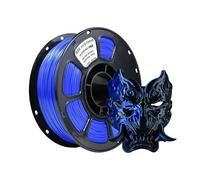 iBOSS PL Filament 1.75 mm, Glossy Two-Tone 3D Printer Material, Spool of +/- 0.02 mm, 1 kg (2.2 lbs), Suitable for Most FDM Printers, Silk Blue Black