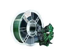 iBOSS PL Filament Black and Green Filament, Silky Gloss 3D Printer Material, 1.75 mm +/- 0.02 mm, 1 kg Spool (2.2 lbs), Suitable for Most FDM Printers, Silk Black and Green