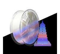 iBOSS PL Filament Glow in the Dark, 3D Printer Filament, Multicoloured, PLA Plus, Dimensional Accuracy 1.75 mm +/- 0.02 mm, 1 kg, 2.2 lb, Luminous Rainbow