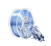 iBOSS PLA PLUS 3D Printer Filament, PL Filament 1.75mm Two-Tone Silk Filament, Glossy 3D Printing Filament Co-Extrusion 1kg (2.2lbs), Silk Bicolor Blue Silver