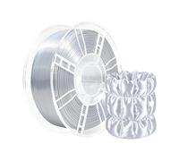 iBOSS PLA Plus (PL Shiny Silk 3D Printer Filament, 1.75mm, Dimensional Accuracy +/- 0.03mm, 1kg (2.2lbs) Spool (Silk Silver Color)