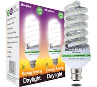 iBoutique 20W Bayonet (B22) Energy Saving Light Bulb Equivalent Output 150 Watts (2-Pack) for SAD Sufferers, Snooker, Pool, Hobbies, Crafts, Photography, 20 W, Daylight White IB-SADB001-2PK