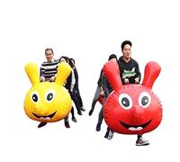 IBOWZ 2 Pcs Team Building Games PVC Inflatable Dragon Boat School Company Field Day Teamwork Gaming Equipment with Air Pump, Red and Yellow