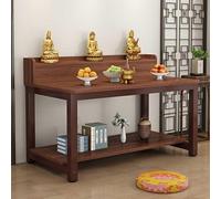 IBOWZ 3-Tier Meditation Table, Altar Table, Puja Table, Chinese Buddha Niche Cabinet, Buddhist Altar for Living Room, for Living Room, Bedroom, Office, Bathroom