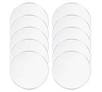 IBOWZ Acrylic Sheets Perspex Plastic Sheet 10 PCS Acrylic Sheet, 6 MM Thick Clear Acrylic Discs, Round Acrylic Sheet for Painting Picture Frame DIY Projects And Crafts,Diameter 50 MM