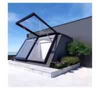IBOWZ Aluminum Alloy Roof Hatch, Roof Hatch Cover, Inclined Horizontal Sunroom Skylights, Waterproof Attic Exit Caps, Commercial Flat