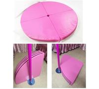 IBOWZ Basketball Pole Pad, Foldable Fitness Crash Mat Dance Pole Mats Pink Home Gym Pole Dancing Crash Pad for Exercise Yoga Stripper Indoor Outdoor Thick Floor