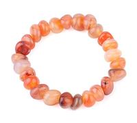 IBOWZ Crystal Bracelet Bead Bracelets Charm Bracelets For Womens, 7 Chakra Natural Stone Beads Agate Elastic Bangle Orange Jewelry Pray Energy Yoga Unlimited Charm Semi-Precious Bracelet Couple Fo