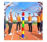 IBOWZ Field Day Games Set for Young Adults, Outdoor Activities Family Get Together Games, Team Stacking Tower Fun