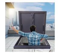 IBOWZ Roof Access Hatch, Heavy Duty Rooftop Vent Security Door, Emergency Access Roof Hatch, 90-Degree Swivel Latch Lock Hatc