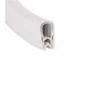 IBOWZ Rubber Seal U Shape U Channel Rubber Trim 6.56Ft Fit Gap Car Door Sealing Strip, Rubber Weather Stripping with Steel, Cars Door Edge Guards, Height x Width,White,17mm x 10mm