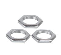 IBOWZ Steel Nuts Stainless Steel Nut M6-m18 Iron Galvanized Gb808 Flat Nut Small Hexagonal Flat Fine Tooth Hexagonal Fine Tooth Thin Nut 50pcs