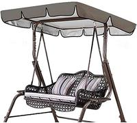IBOWZ Swing Chair Canopy Replacement Patio Replacement Cover Swing Canopy Lawn Garden Seater Sun Shade is Made up of 210D Oxford Cloth Waterproof Replacement Canopy Top for Patio Yard Seat Porch T