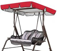 IBOWZ Swing Chair Canopy Replacement Patio Replacement Cover Swing Canopy Lawn Garden Seater Sun Shade is Made up of 210D Oxford Cloth Waterproof Replacement Canopy Top for Patio Yard Seat Porch T