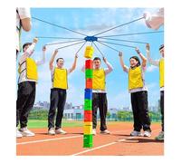 IBOWZ Teamwork Building Block Tower Games Adults Work Field Day Group Learning Activity Fun Playing Game Equipment