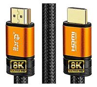 IBRA 2.1 Orange HDMI Cable - 8K Ultra High-Speed 48Gbps, Supports 8K@60Hz, 4K@120Hz, Compatible with Fire TV, 3D Support, Ethernet Function - 5M