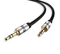 IBRA Aux Cable 1.5M 3.5mm Stereo Pro Auxiliary Audio Cable - for Beats Headphones Apple iPod iPhone iPad Samsung LG Smartphone MP3 Player Home/Car etc Black