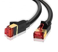 IBRA CAT6 Ethernet Cable 10M, RJ45 LAN Gigabit Network Cable, Pure Copper Core High-Speed 1000Mbps for 250Mhz/s Patch Cord Internet Cable for Xbox Switch PS5 PS4 Extender Router Modem - Round Black