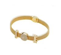 Ibralet 925 Stering Silver Bracelet, Shiny Reflexion Dazzling Elegance Clip Crown Charm Bangle 100% 925 Sterling Silver Jewelry Wristband Accessories Festival Couple Gift Friendship