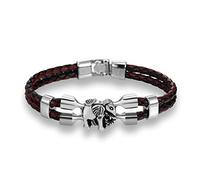 Ibralet Men's Leather Bracelet, Personal Elephant Bracelet Genuine Leather Man Hand Chain Friendship Buckle Male Female Bangle Shining Wristband Accessories Festival Couple Presents