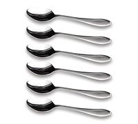 iBrandz Silver Teaspoons Set of 6-18/10 Stainless Steel Hospitality Grade Flatware - Small Spoon Set for Tea, Coffee, Latte, Espresso, Mini Desserts and More