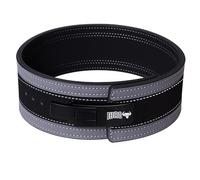 IBRO Powerlifting Lever Gym Belt ? Power 13MM Extreme Heavy Duty Genuine Leather Belts - Squats Deadlifts Bodybuilding Weight Lifting IPF Power Lifting Strongman for Men 13mm GreyBlack S