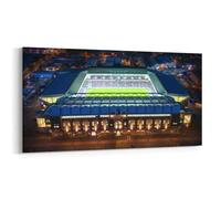 Ibrox Stadium at Night | Aerial Photo Canvas Print | Football Match Under The Lights | Glasgow Rangers