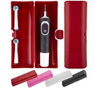 iBrush Toothbrush Travel Case - Compatible with Oral-B Electric Toothbrushes, Bold Red Hard Travel Case with Ventilation & Secure Lock