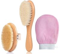 iBrushy Brushy Brush Dry Body Brush Natural Bristles, iBrushy Exfoliating Body Brush
