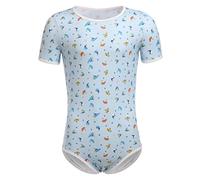 IBTOM CASTLE Men's One Piece Pyjamas Cute Cartoon Print Bodysuit Leotard Tops Short Sleeve Onesie Adult Baby Romper Pajamas Nightwear Sleepwear Sailboat M