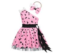 IBTOM CASTLE Stone Age Costume for Girls Kids Caveman 1st Pink 18-24