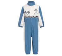 IBTOM CASTLE Toddler Boys Girls 2nd Birthday Outfits: Race Car Driver Long Sleeve Romper Racer Jumpsuit Cake Smash Party Supplies Blue-2 18-24 Months