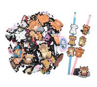 Ibuclein 50PCS Theme Pencil Topper Decoration Pencils Pen Charms Bulk PVC DIY Pencil Clips Accessories for Classroom Students gifts, 0.1, Plastic, No Gemstone