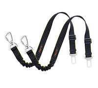 iBuddy Dog Seat Belts for Cars of Small/Medium/Large Dogs,Adjustable Pet Seat Belt for Dog Harness with Dual Safe Bolt Hook and Elastic Durable Nylon Dog Safety Belt for Car